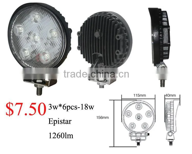 18W LED Work Light, Off road, ATV, SUV, work lamps