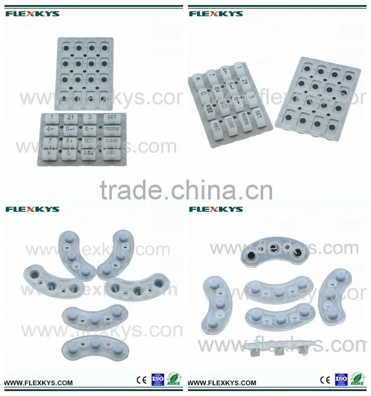 High quality special used luminous silicone rubber keypads