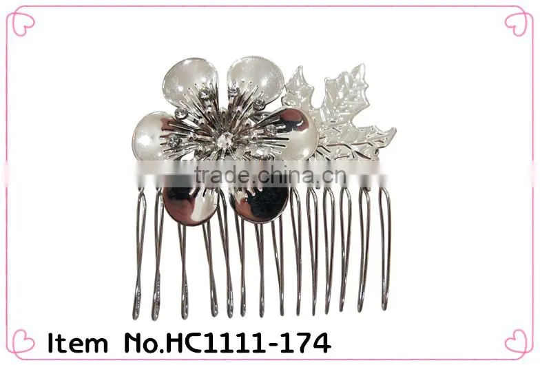 Hot sale!!! vintage wedding hair combs metal hair side combs
