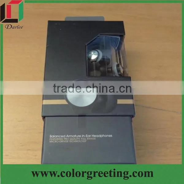 retail earphone plastic box custom earphone packaging box china electronic paper gift box supplier