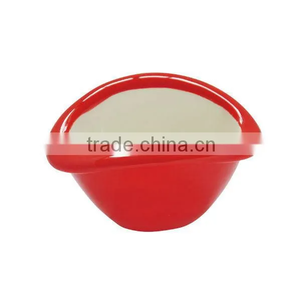 New arrival Red cap ceramic baking cup wholesale
