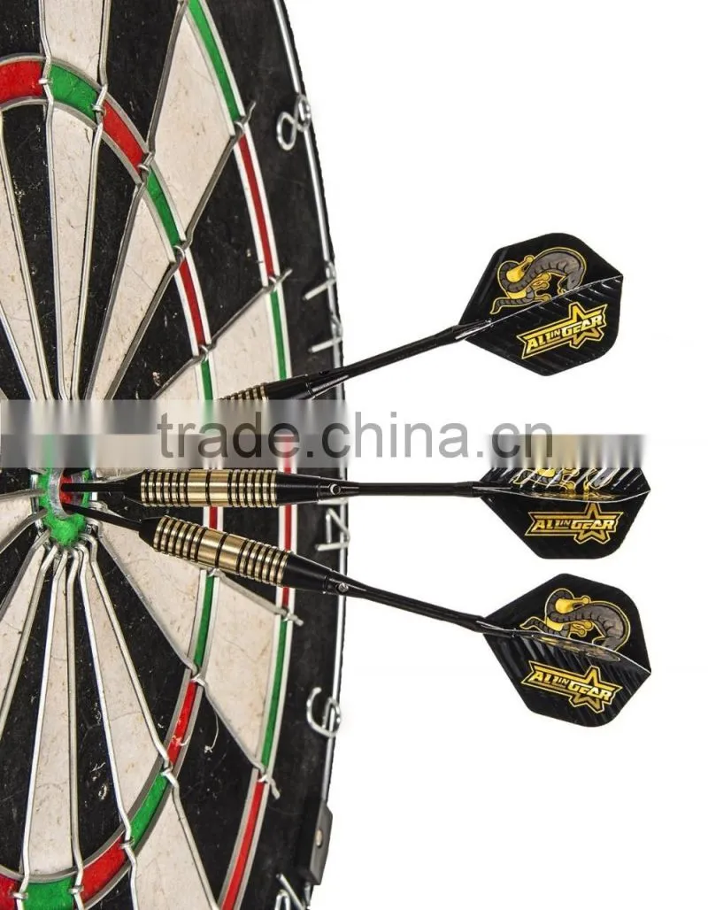 Darts 24 Grams, Brass Barrels And Features Steel Tips, 6 Aluminum Shafts, 3 PET Flights.