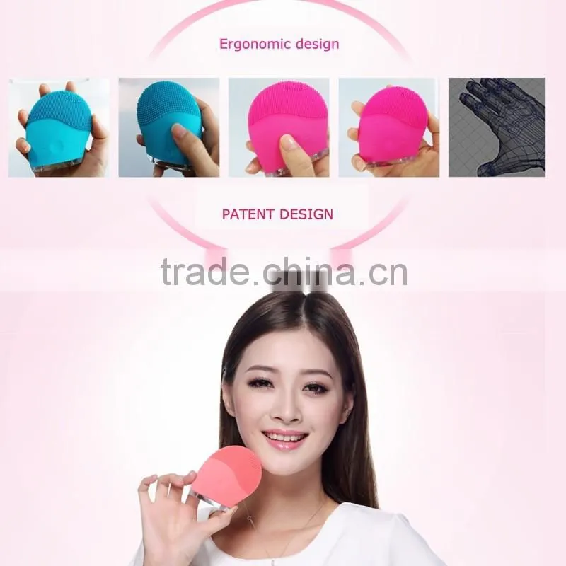 Travel use good quality silicone sonic vibration soft brush by women and man with CE certification
