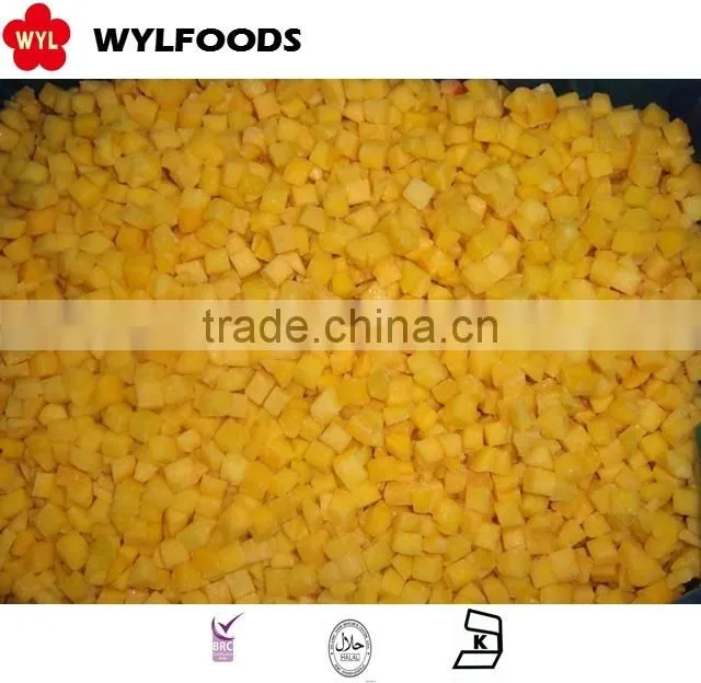 IQF best price frozen yellow peach slice/dice