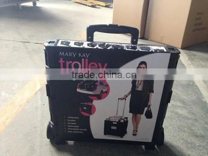 light weight plastic collapsible rolling hand pull cart DW-FP-S