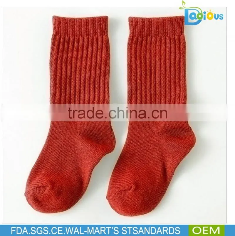 New design hot sale eco hosiery baby socks cartoon fox animal knee high socks