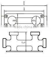 marine hardware cross bollard