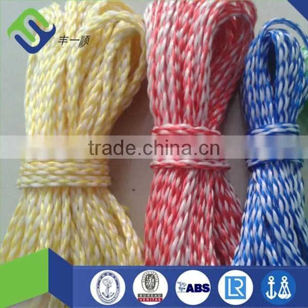Polyethylene hollow braided rope in assorted color
