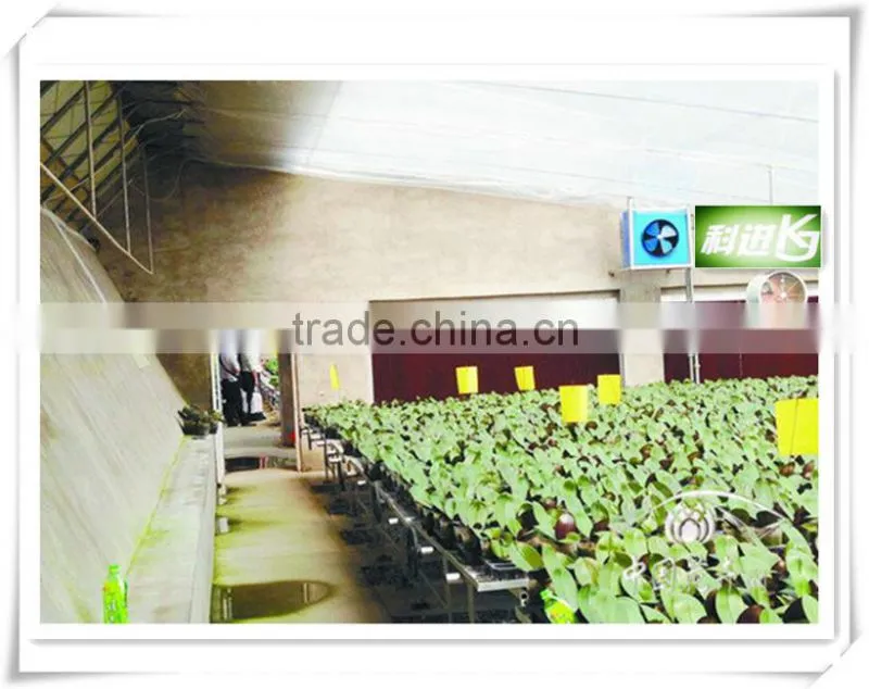 evaporative air curtain for greenhouse