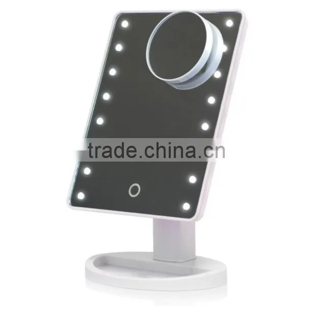 LED Desktop Mirror with Stand