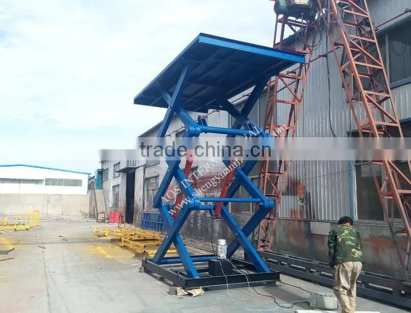 Stationary Scissor Cargo Lift Table 2000kg Capacity, 3.4m Height
