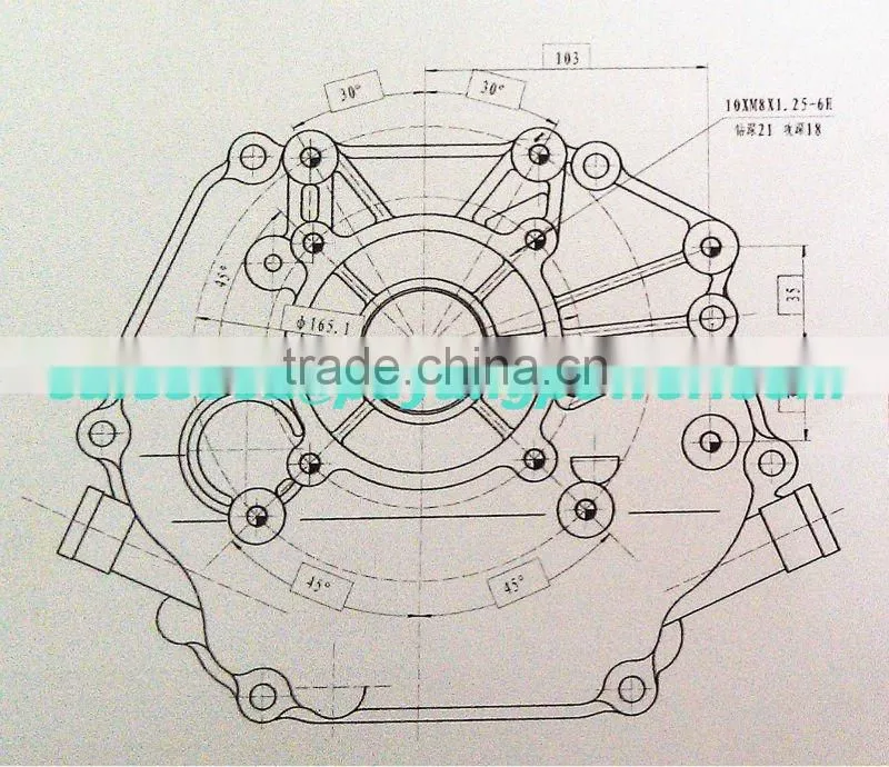 9Hp OHV air cooled single cylinder horizontal shaft gasoline engine