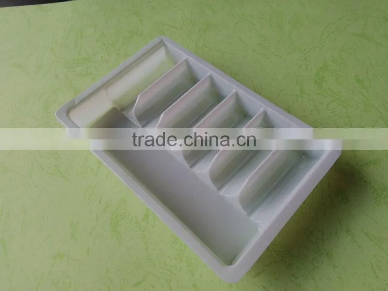 disposable plastic medical bottles display inner tray, 6 bottles