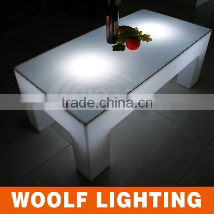 Rechargeable Battery Powered Colorful LED Light Up Tea Table