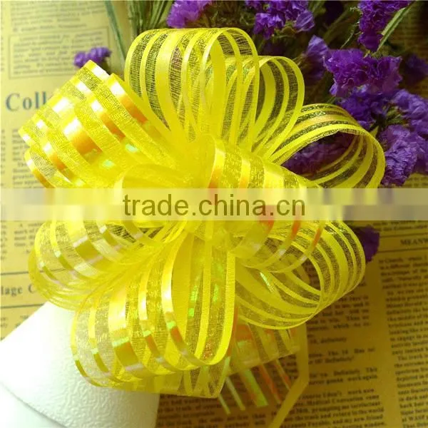 Cheaper Pull Bow Organza Ribbon with Bow