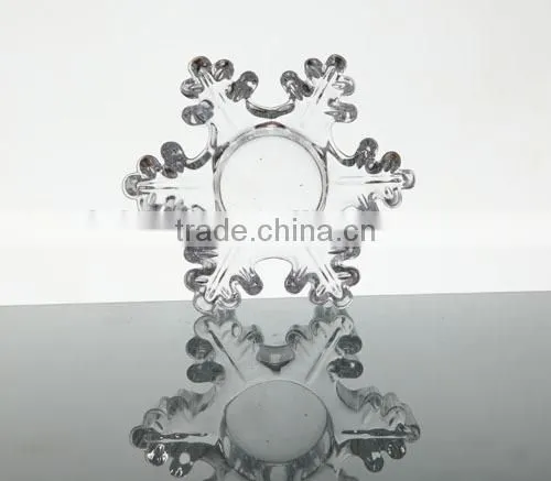 Home decoration star shaped glass candle holder,tea light glass candle holder