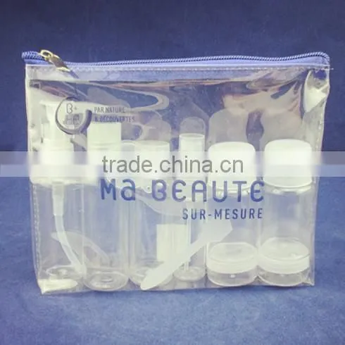 9pcs cheap travel bottle set transparent plastic travel bottle set travel bottle kit
