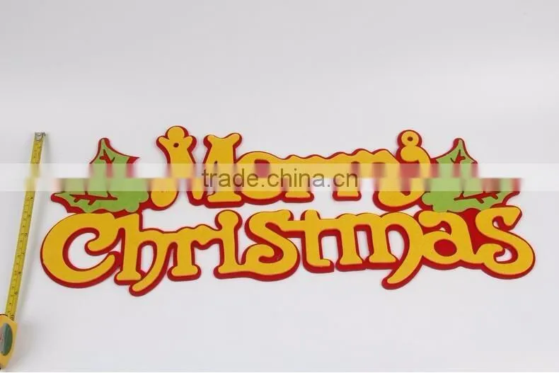 Merry Christmas Window listing Christmas decorations non-woven fabrics English Letters decorations