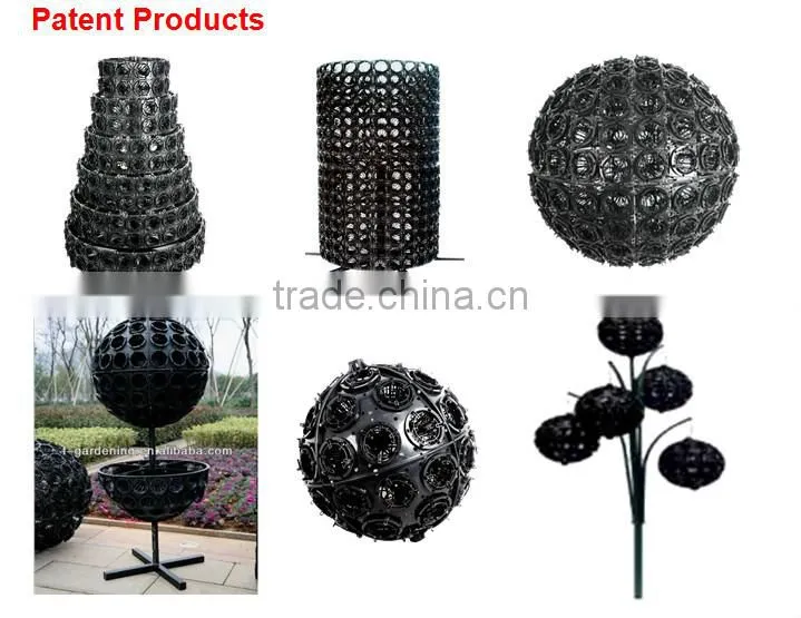 Hanging ball planter vertical planters plastic ball shaped planters