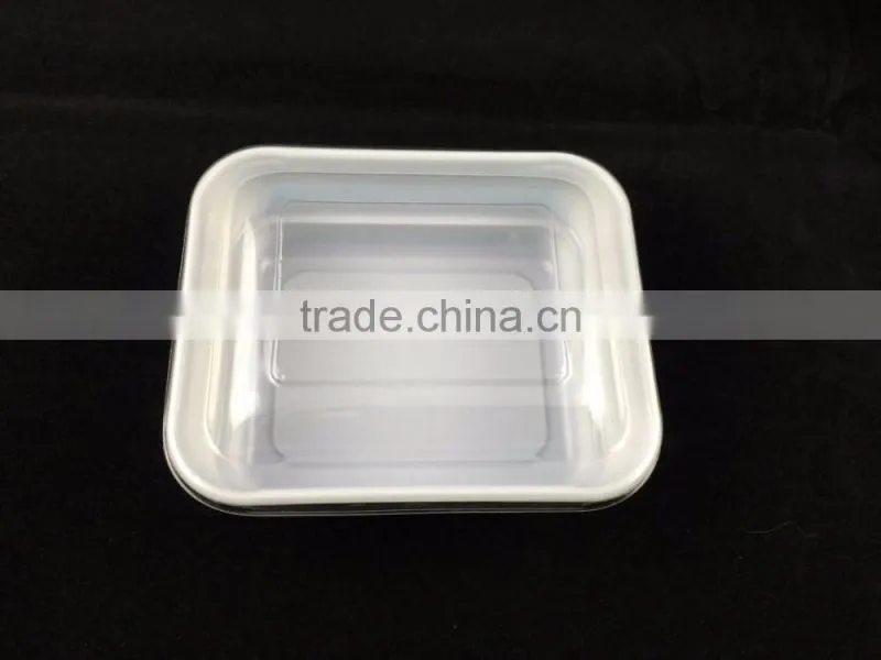 Disposable Salad Dish with Lid, PS Dish with PET lid