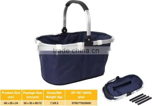 Wholesale Reusable Promotional Folding Picnic Basket,Folding Shopping Basket