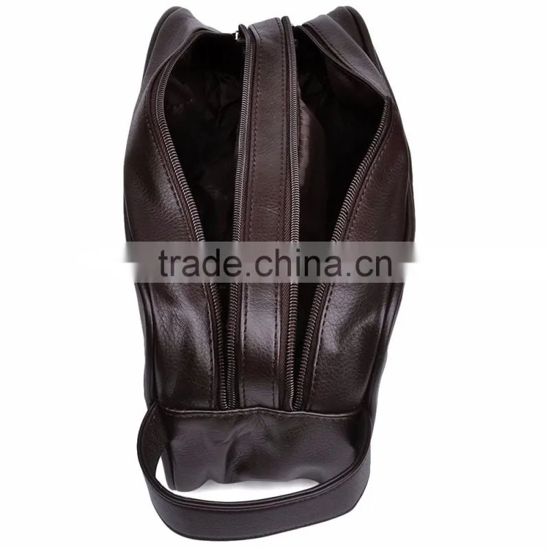 Dopp Kit Toiletry Bag Portable Travel Organizer with Three-layered Storage Sections Handle Strap