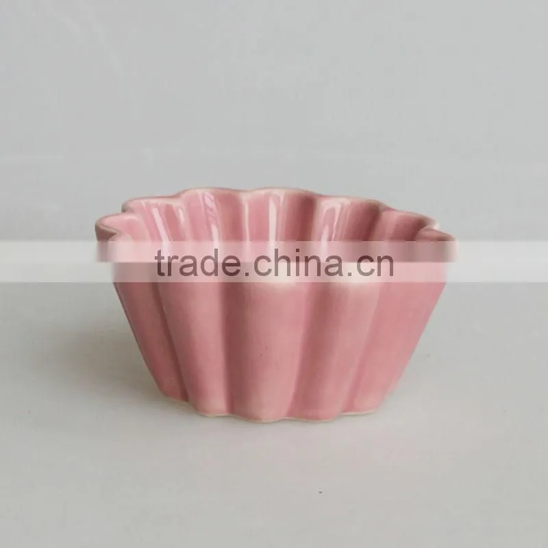 Set of 4 flower shaped ceramic tapas serving dish set
