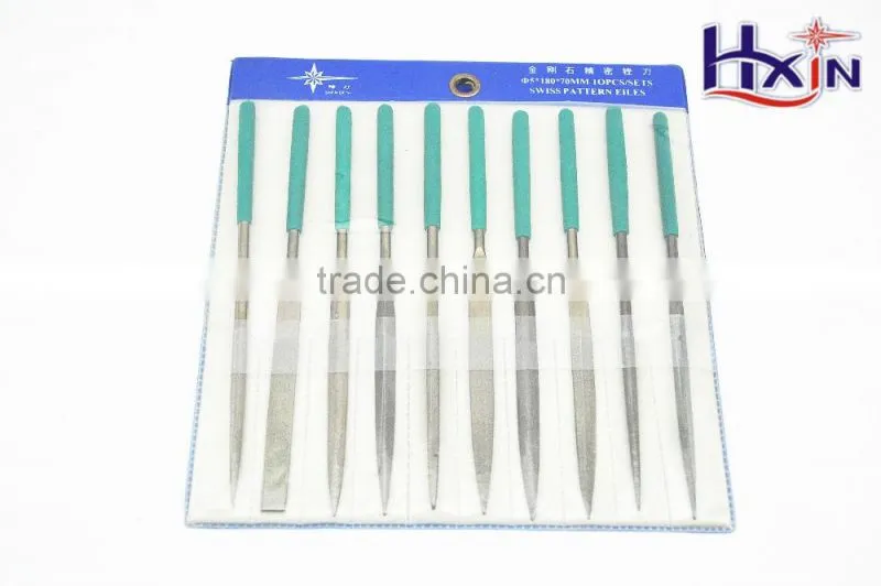 Ti coated Electroplated diamond triangle file/electroplated diamond file