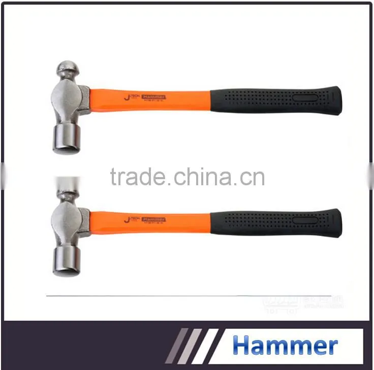 Tangshan hand tools ball peen hammer with wood & fiberglass handles