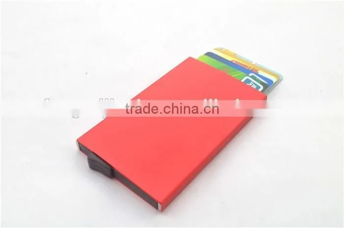 Credit Card Holder Rfid Blocking Aluminum Business Card Holder Automatic Pop-Up