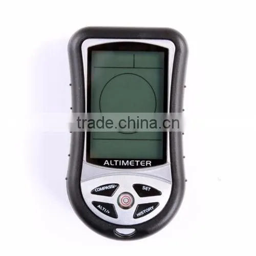8-in-1 Multifuction Digital Altimeter with compass, thermometer, barometer, time, date, weather forecast and backlight functions