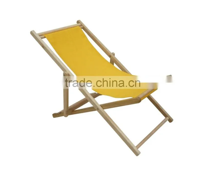 Outdoor portable Wooden Beach Folding Chairs with canvas Wholesale