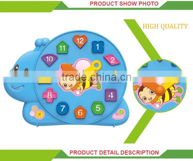 Most popular kids plastic educational diy clock kit