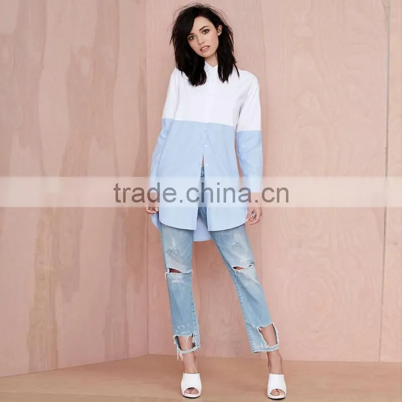 New fashion women long shirt wholesale price