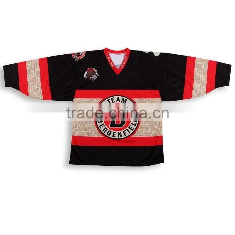 2017 Quick dry Mens custom reversible hockey jerseys