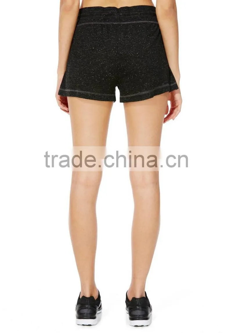 Wholesale plain black women sweats shorts, sports shorts running shorts