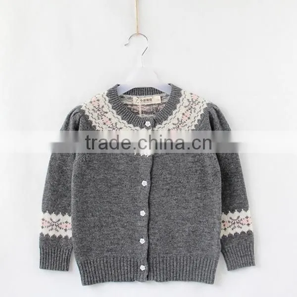 Girls snowflake pattern knitted christmas sweater