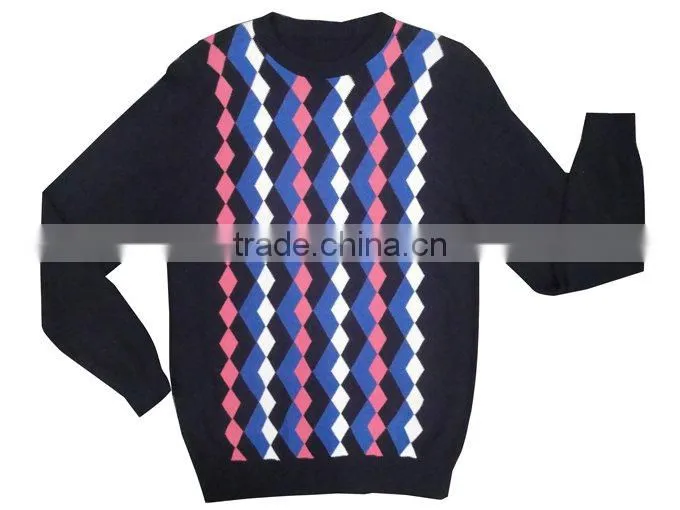 Men( jacquard ) 2010 fashion cotton sweater, (12GG )
