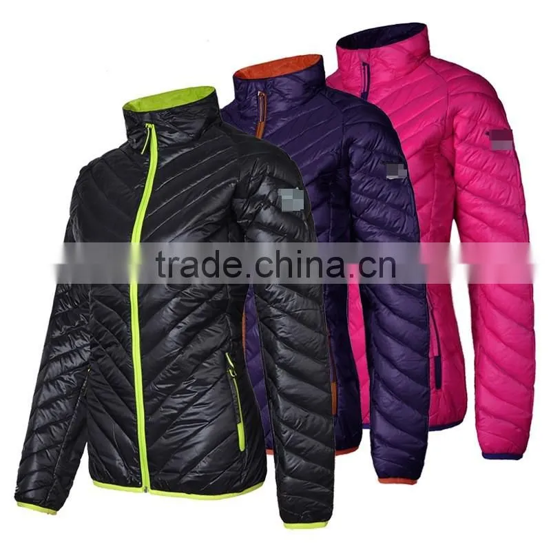 wholesale tailored made new arrival quality winter soft shell women quilting padding jacket