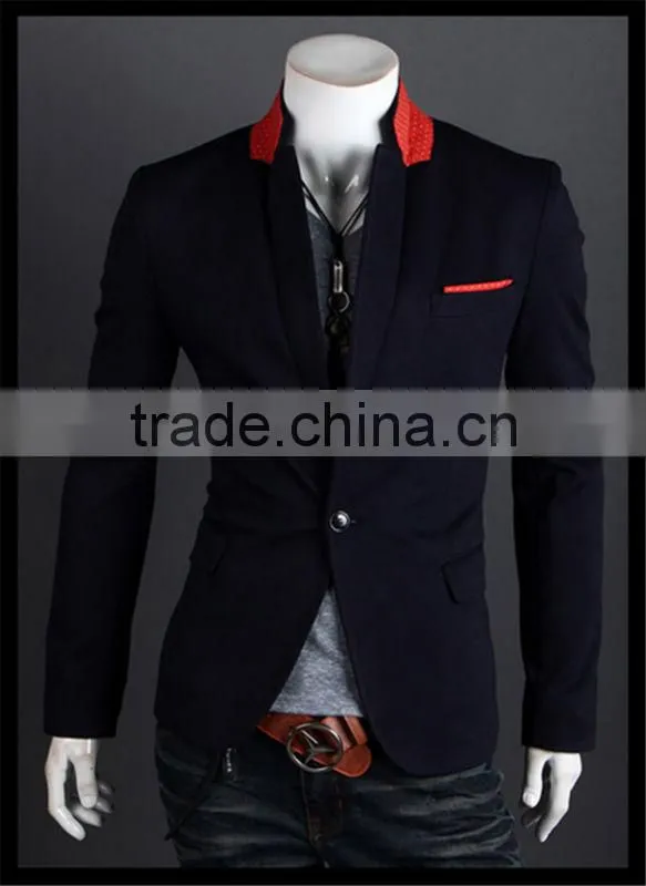 latest new design casual style one button slim men blazer