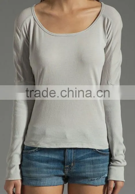 lightweight jersey off one shoulder tops