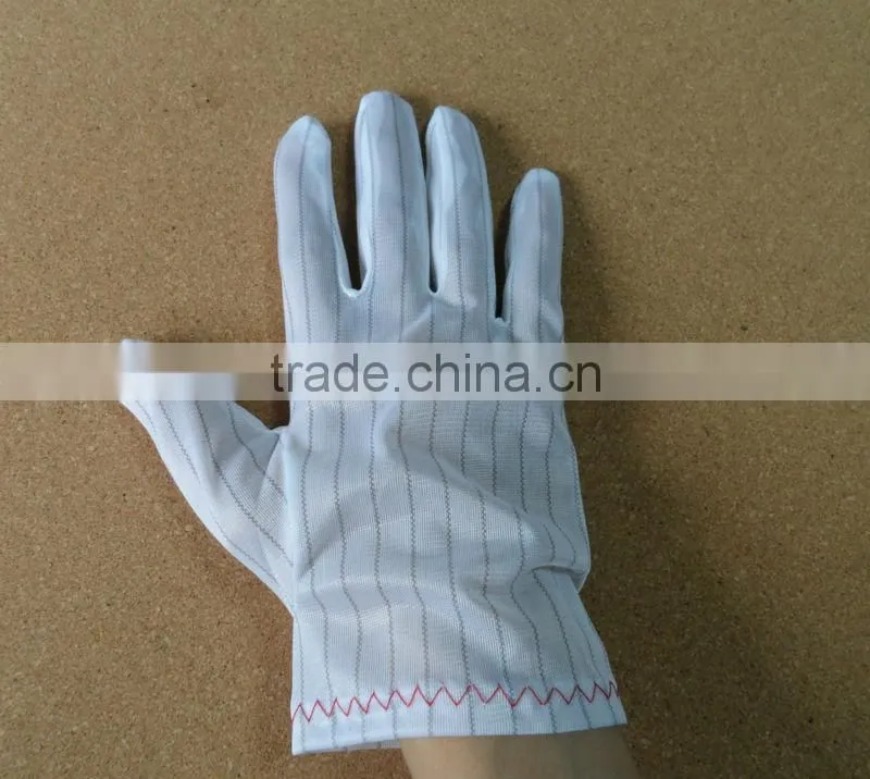 Antistatic stripe gloves