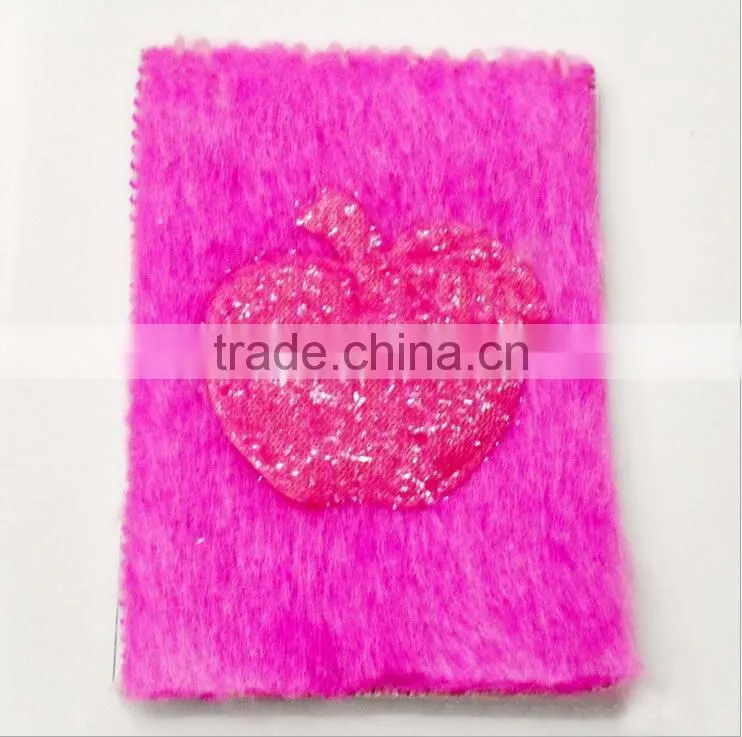 novel custom cartoon plush cover notebook diary