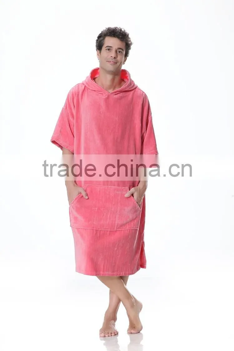 Cheap cotton velour unisex privacy poncho towel