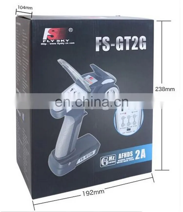 Flysky FS-GT2G FS GT2G 2.4G 2CH Gun RC System Transmitter Controller With Receiver Flysky