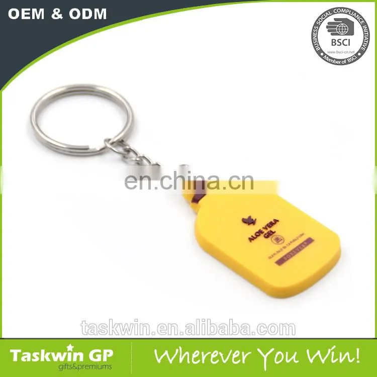 Custom soft PVC& Rubber material keyring made in China