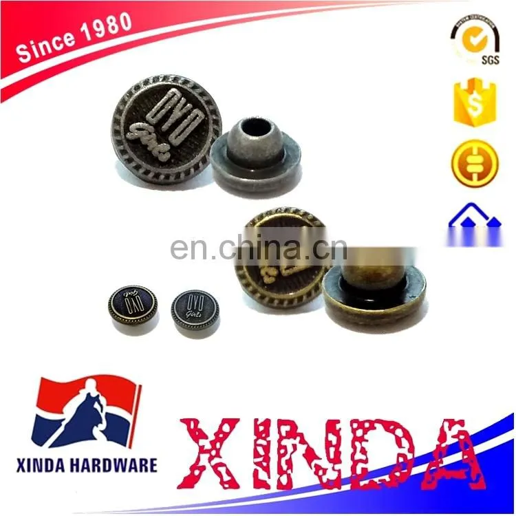 Alloy rivets for garment/fitting pants customized rivets