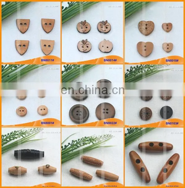 Fashion Natural Wooden Horn Toggle Button for Garments BN8114