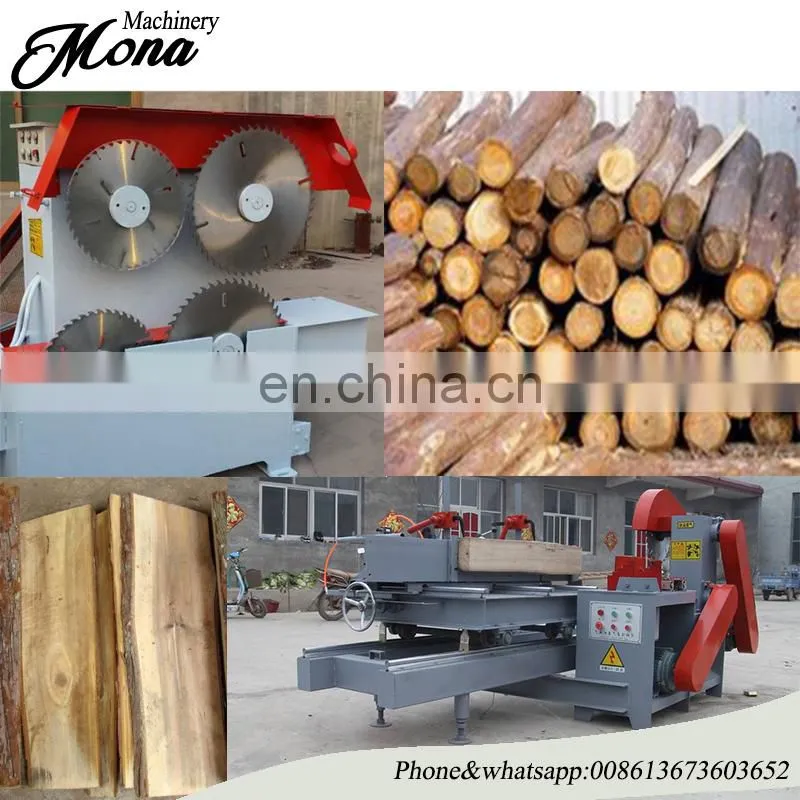 Double blade Wood log table saw
