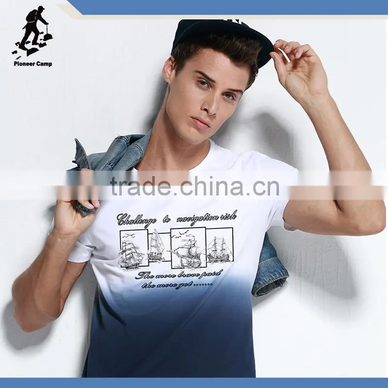 2015 scoop neck t shirt for men with sublimation print , t shirt wholesale
